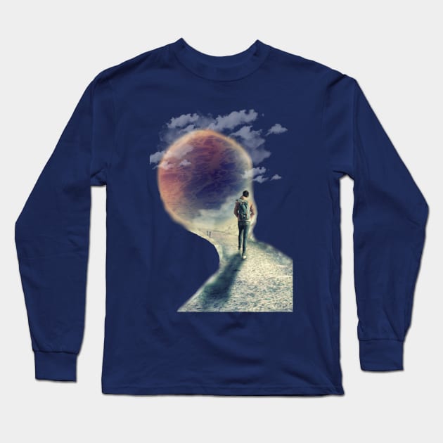 Shortcut to the Sea Long Sleeve T-Shirt by RoxanneG